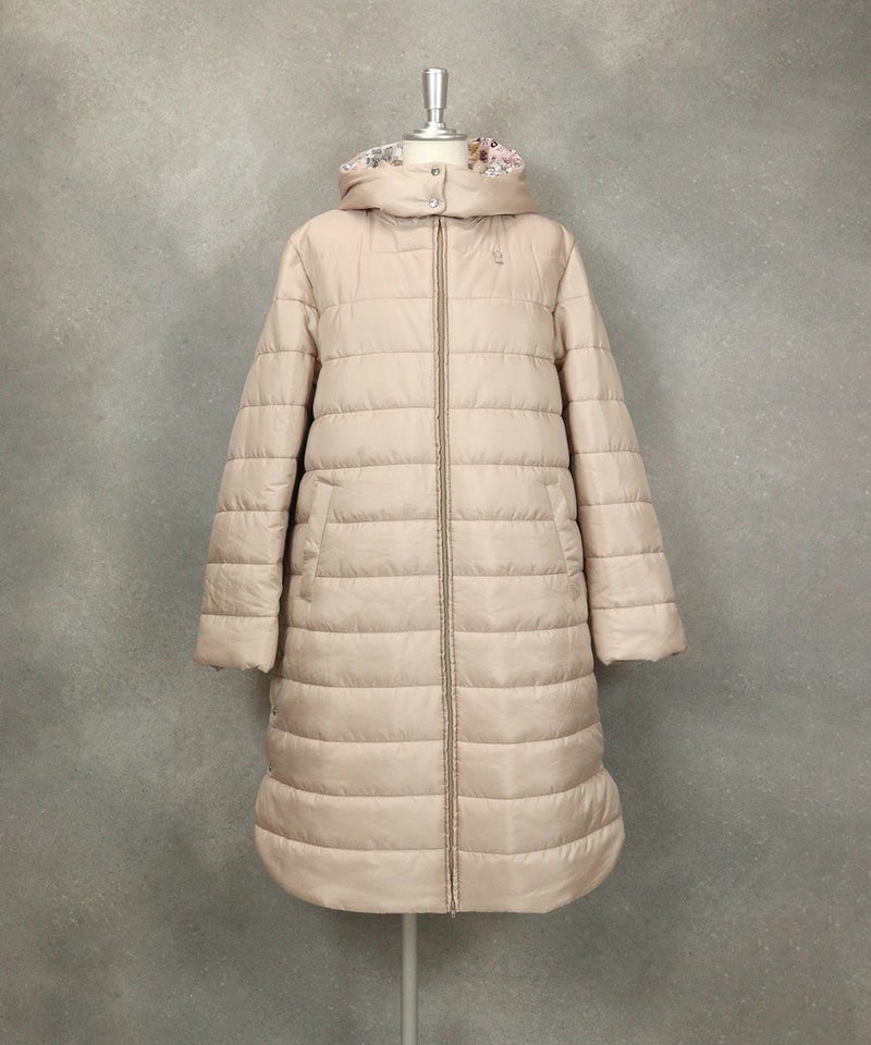 吸水速乾ミドル丈中綿コート（ベージュ）