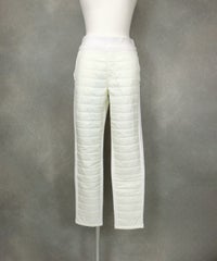 ニット切替中綿パンツ（ホワイト）前