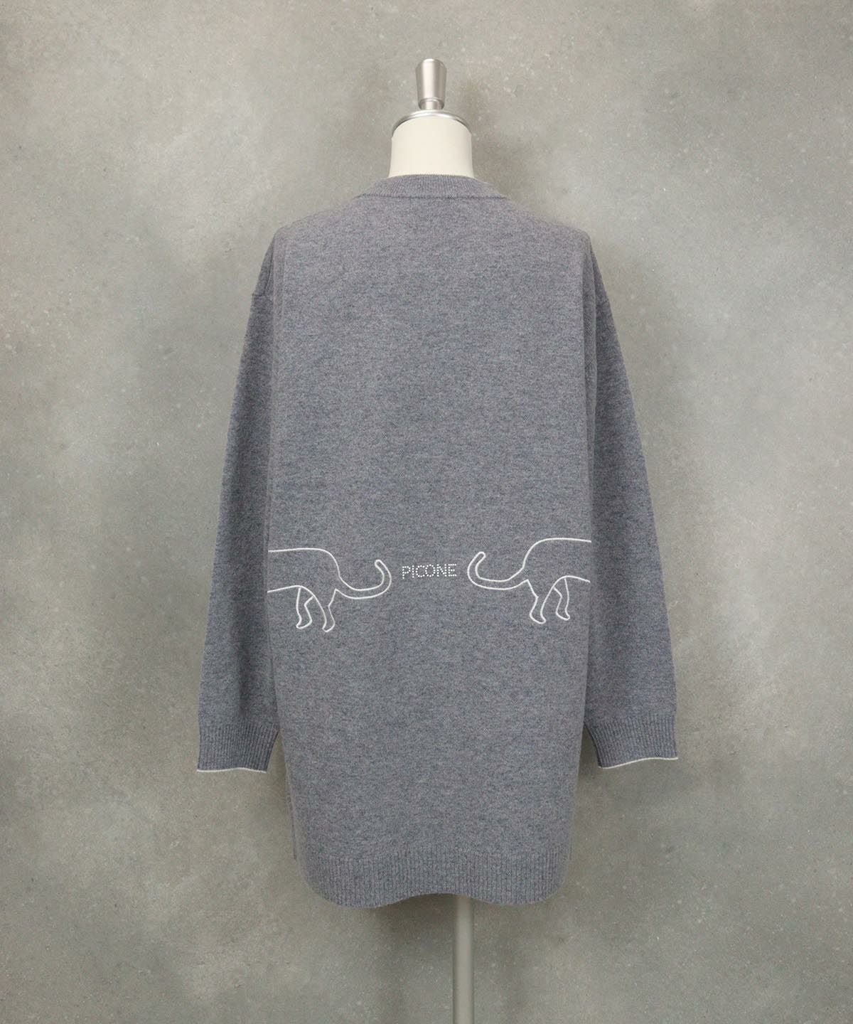 ダックスフンド柄ニットチュニック|スタジオピッコーネ - ゴルフウェア