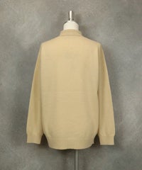 襟付きニットプルオーバー（ベージュ）