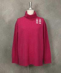 カシミヤ100％タートルニット（ピンク）