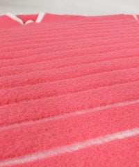 ボーダーモールニット（オレンジ）生地