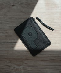 ファスナーポケット付きカードケース（ブラック）