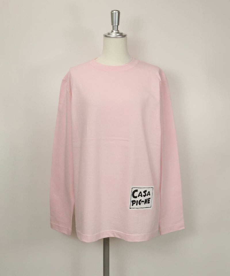 ロングスリーブTシャツ（リンゴ）(ピンク)