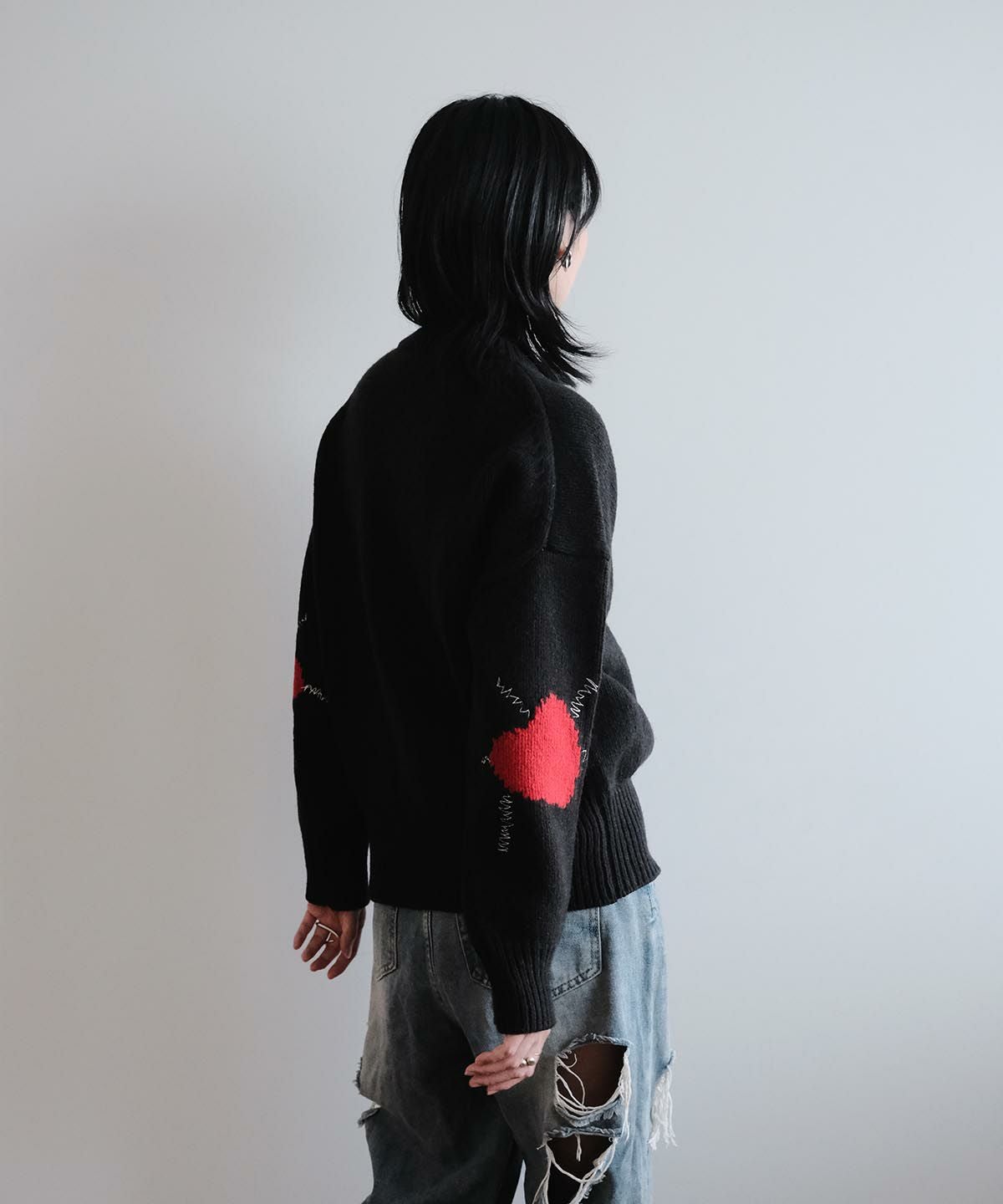 エルボーハートニット|カーサピッコーネ - ゴルフウェアや婦人服通販