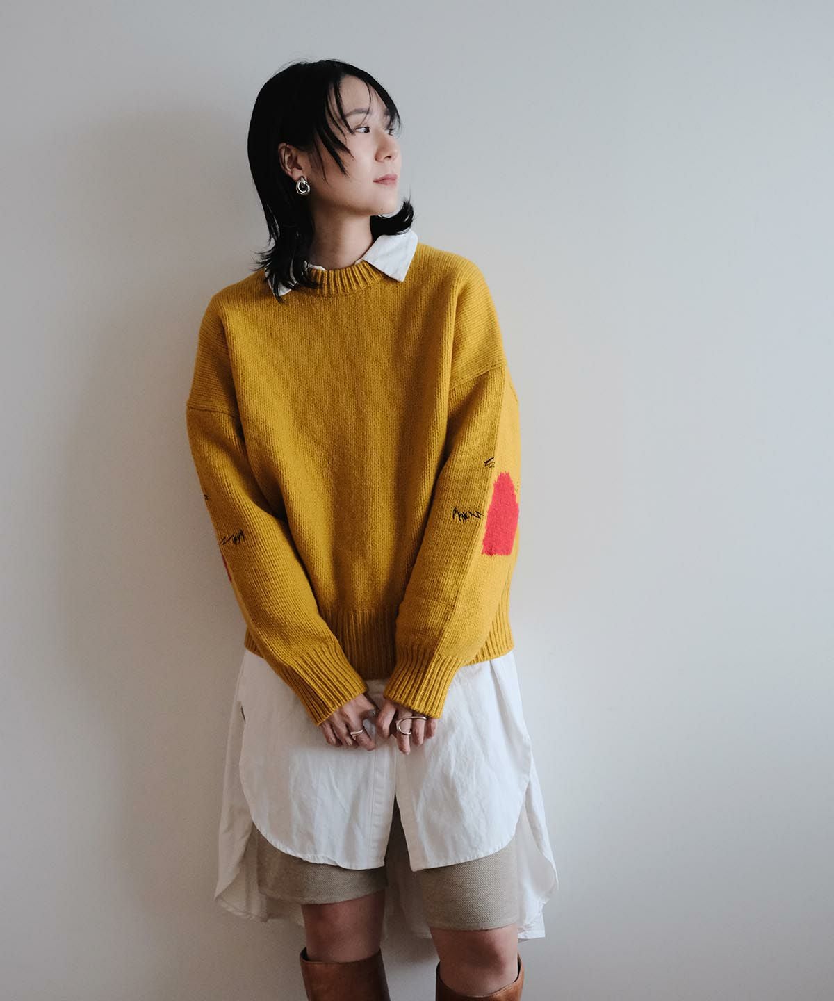 エルボーハートニット|カーサピッコーネ - ゴルフウェアや婦人服通販