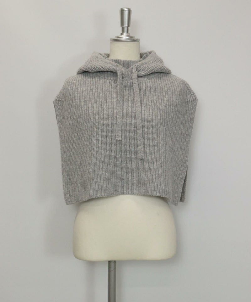 フード付きベスト(グレー)