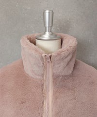 フェイクファーブルゾン(ピンク)首元