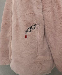 フェイクファーブルゾン(ピンク)ポケット