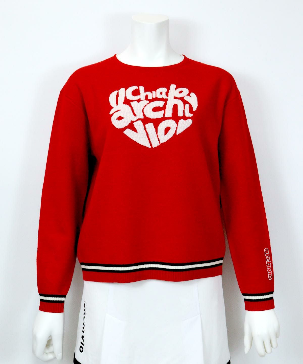 ウール混ハートロゴニット|アルチビオ-アウトレット- - ゴルフウェアや