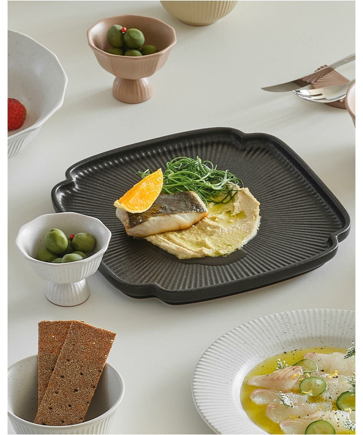 【CASA PICONE select】SISSONNE スクエアプレート(ブラック)