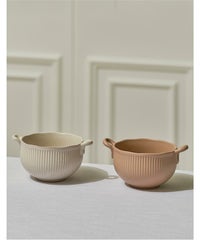 【CASA PICONE select】SISSONNE ディープボウル 2個(ホワイト×ピンク)