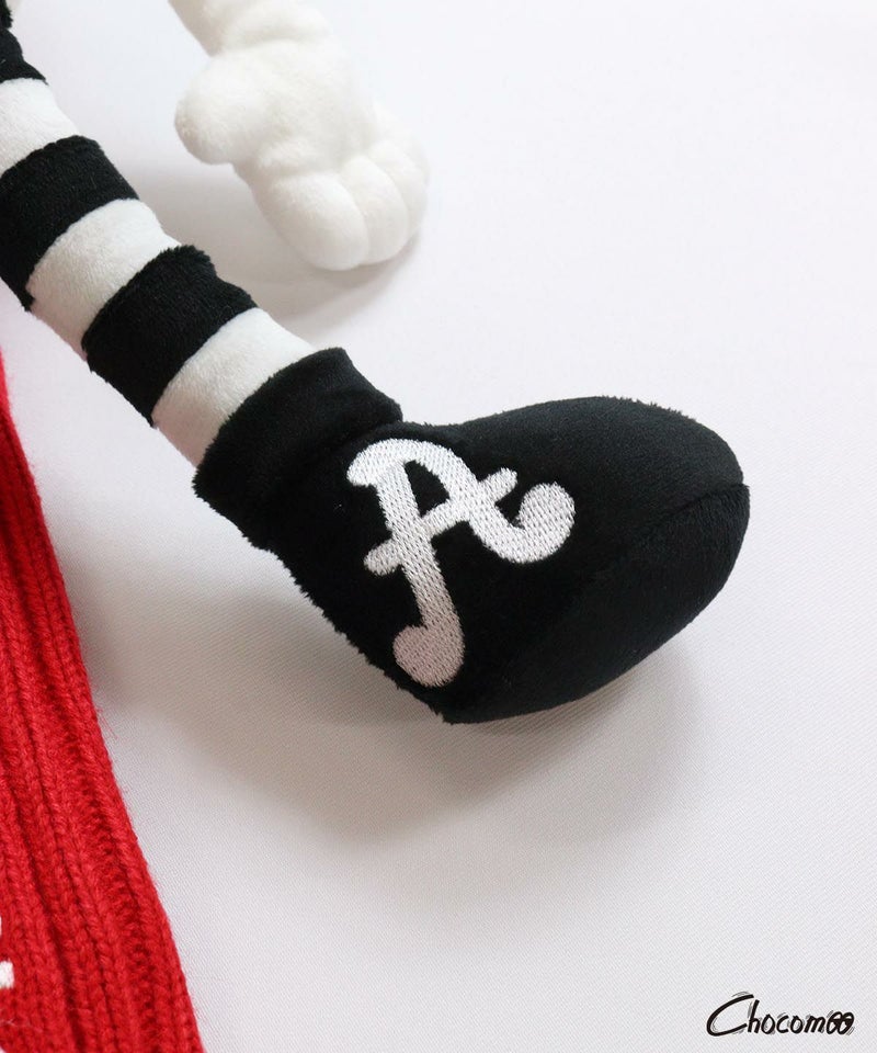 【ARCHIVIO×Chocomoo】人形型ヘッドカバー脚部分アップ(ホワイト)