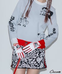 【ARCHIVIO×Chocomoo】グローブ(ホワイト)着用イメージ