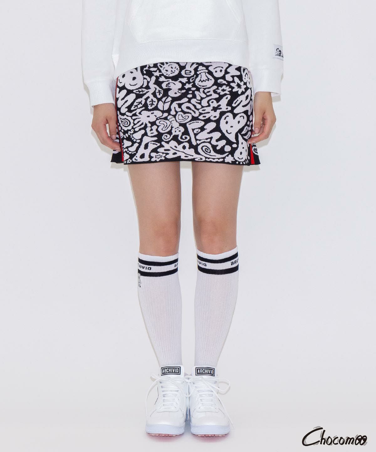 ARCHIVIO×Chocomoo】総柄ニットスカート|アルチビオ-アウトレット