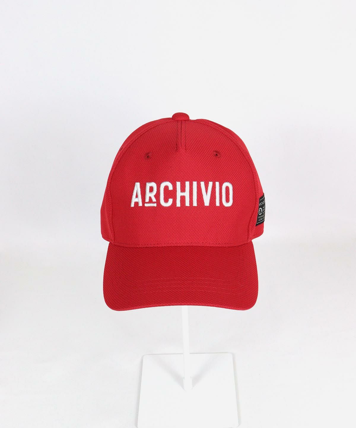 【メンズ】UV速乾キャップ前(レッド）