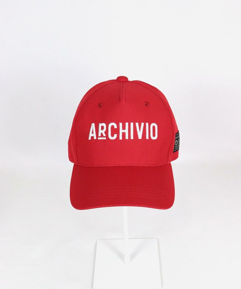 【メンズ】UV速乾キャップ前(レッド）