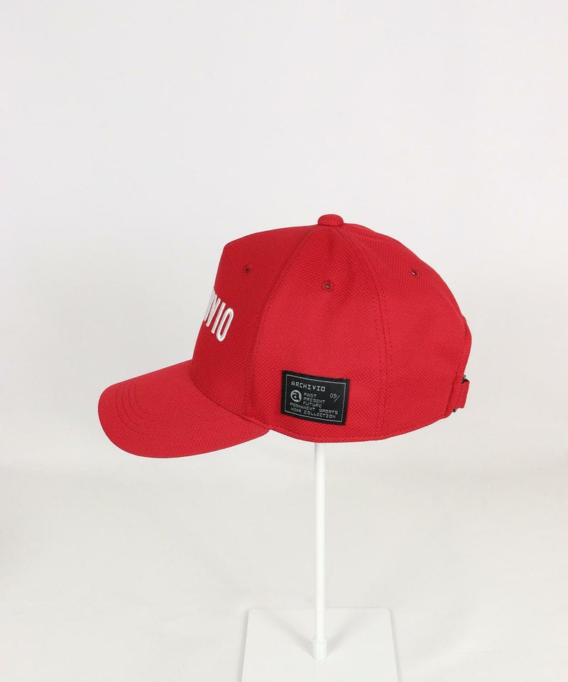 【メンズ】UV速乾キャップ横(レッド）