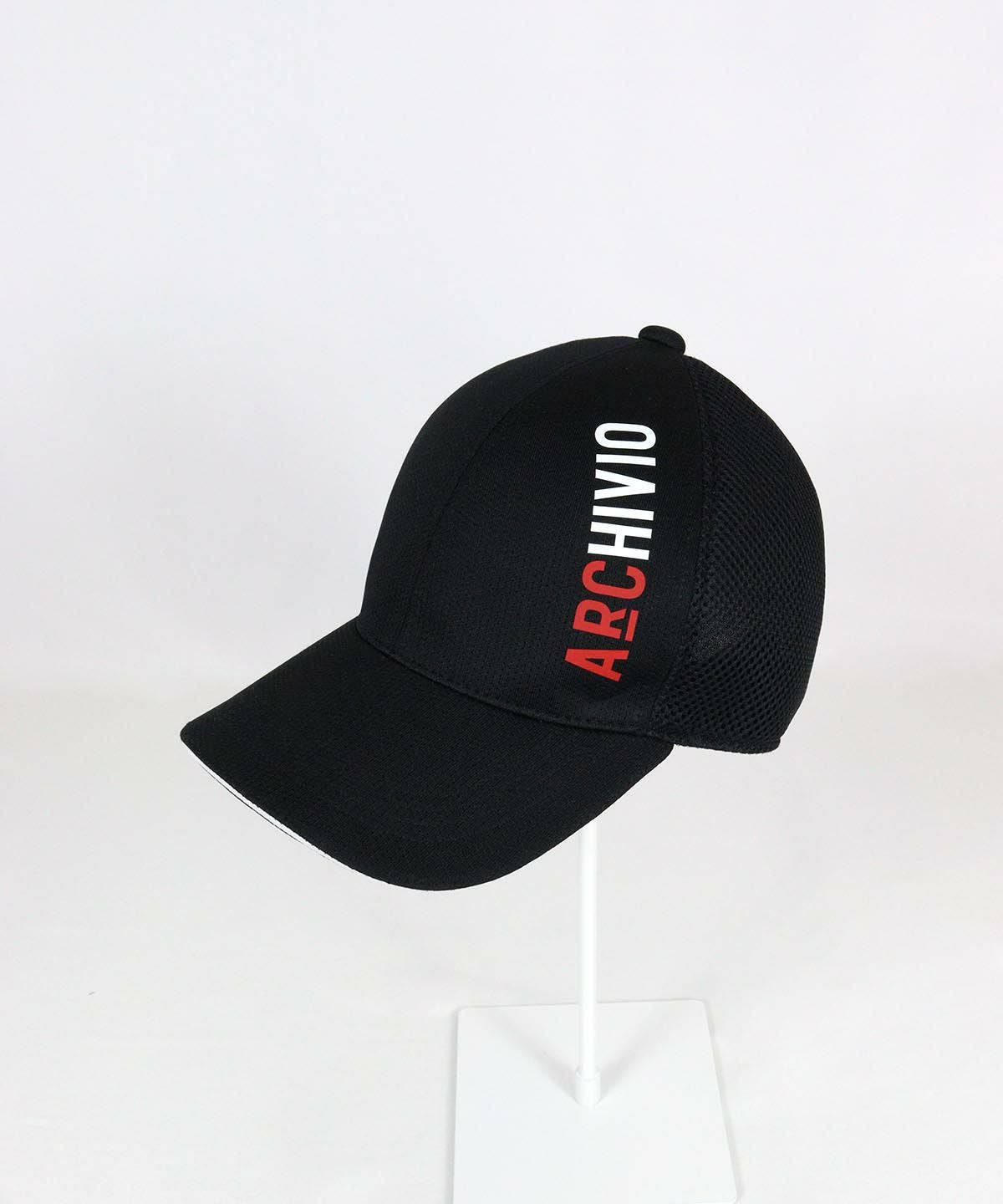 【メンズ】メッシュ切替キャップ(ブラック）