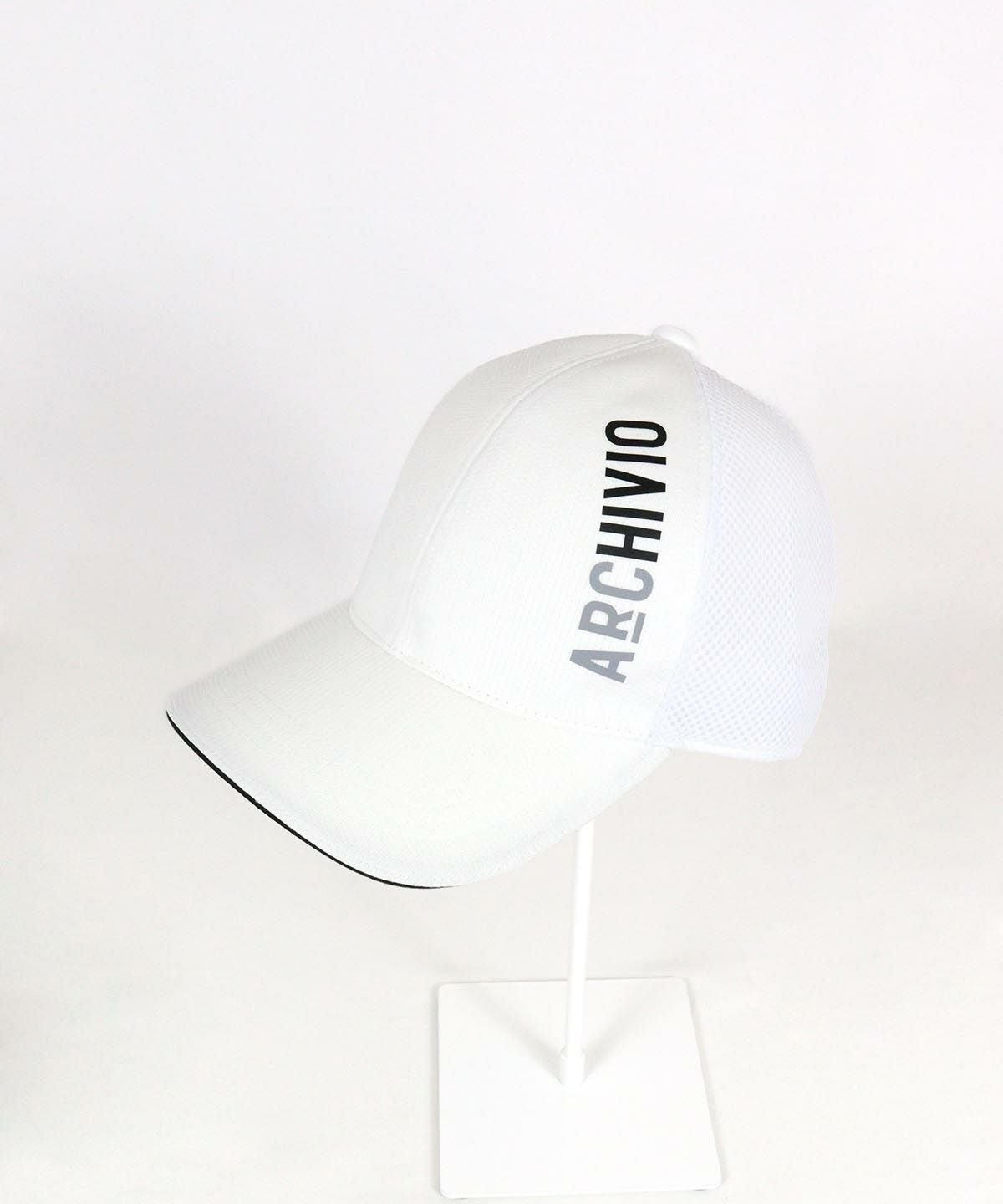 【メンズ】メッシュ切替キャップ(ホワイト）