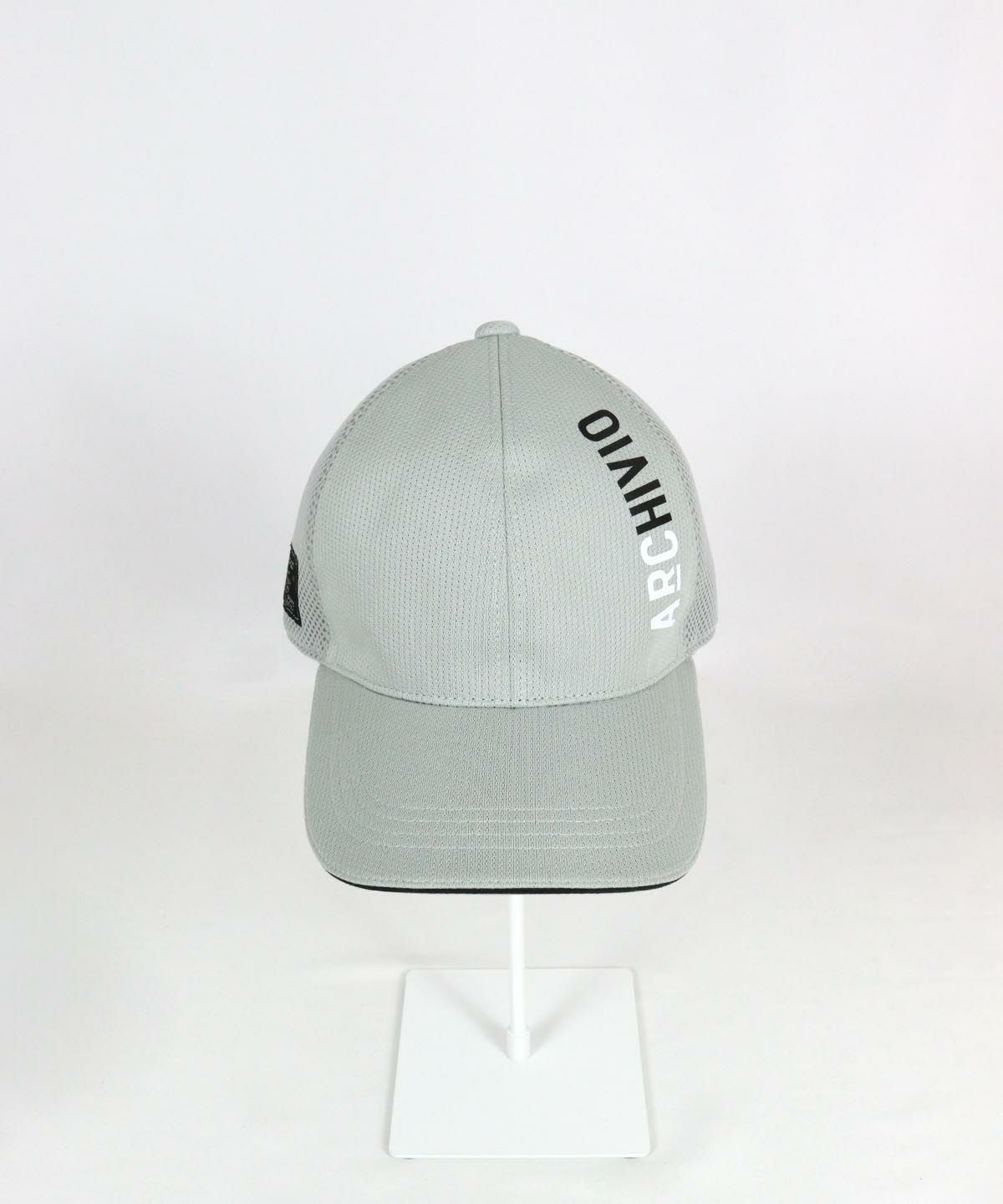 【メンズ】メッシュ切替キャップ正面(ライトグレー）