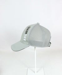 【メンズ】メッシュ切替キャップ横(ライトグレー）