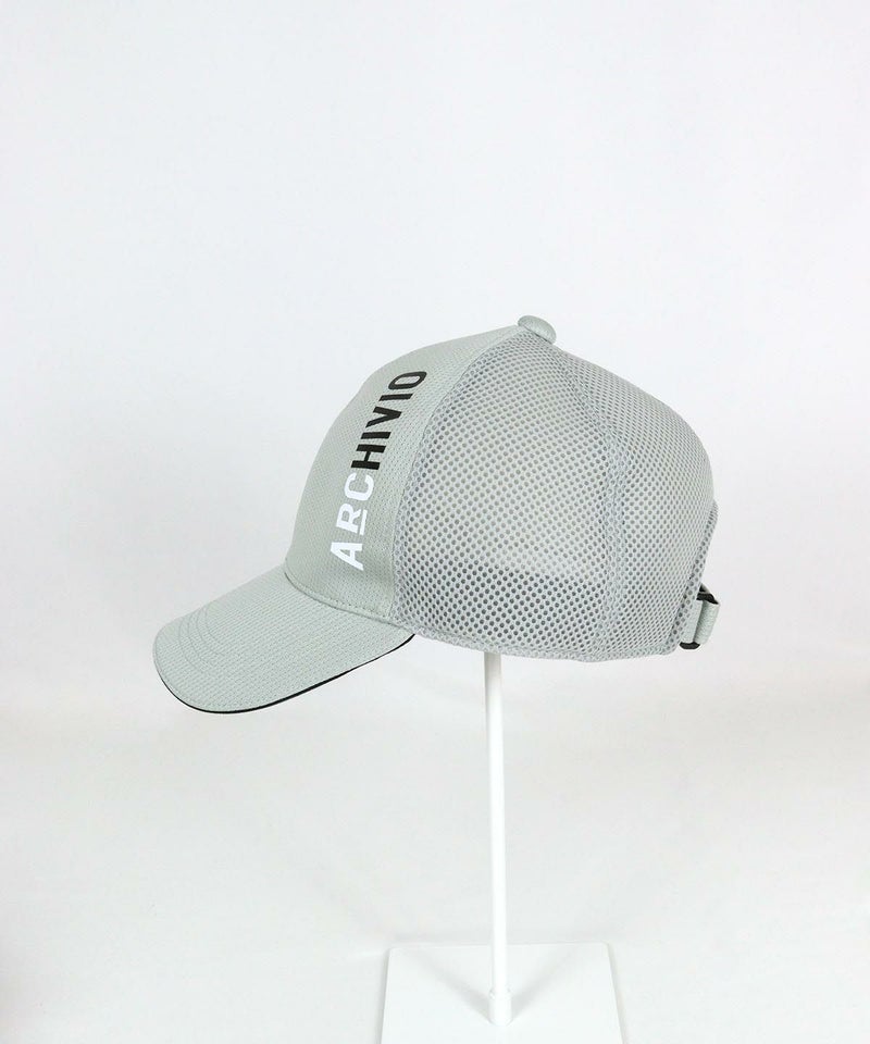 【メンズ】メッシュ切替キャップ横(ライトグレー）