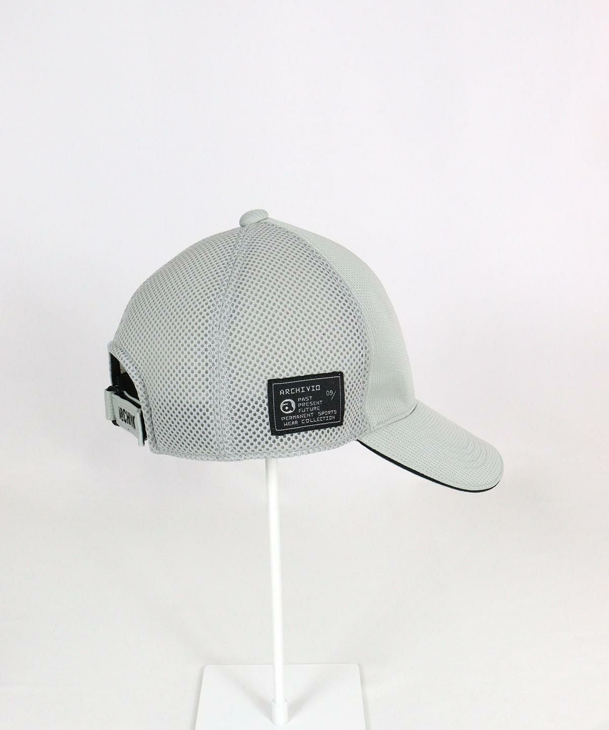 【メンズ】メッシュ切替キャップ横(ライトグレー）