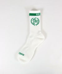 【メンズ】エンブレム風ロゴソックス(ホワイト）