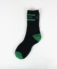 【メンズ】バイカラーロゴソックス(ブラック)