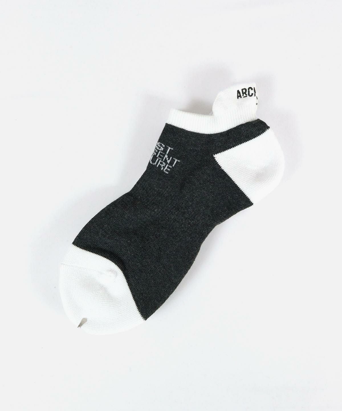 【メンズ】バイカラーくるぶしソックス（グレー）