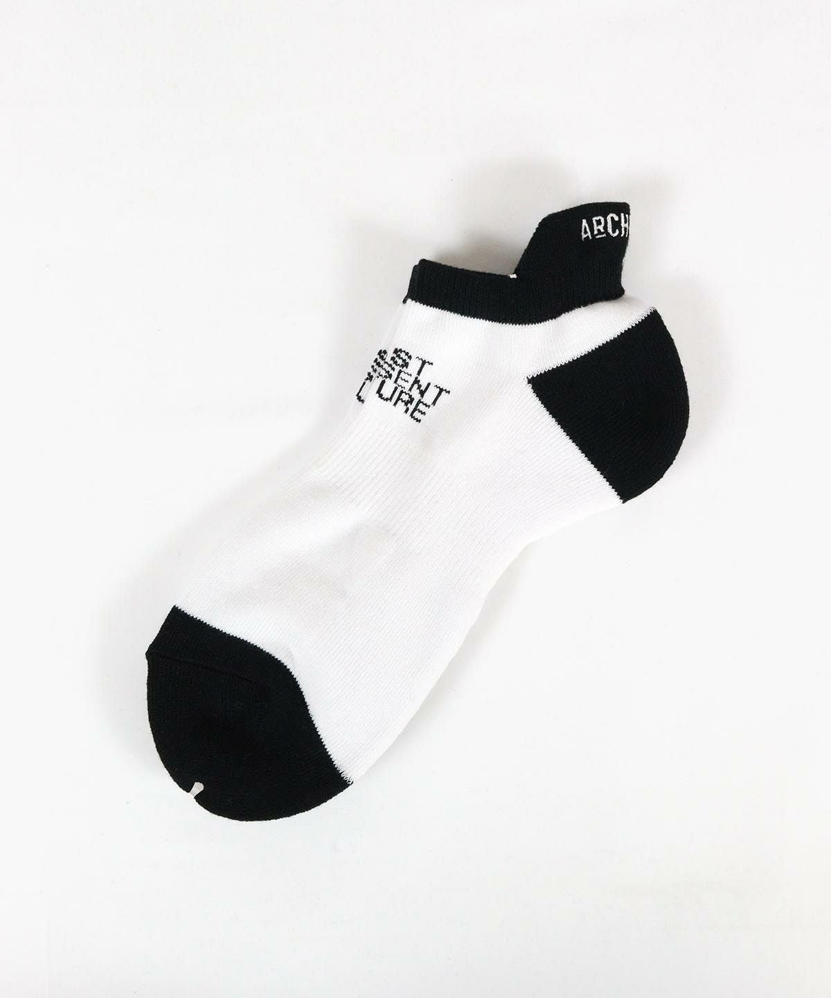 【メンズ】バイカラーくるぶしソックス（ホワイト）