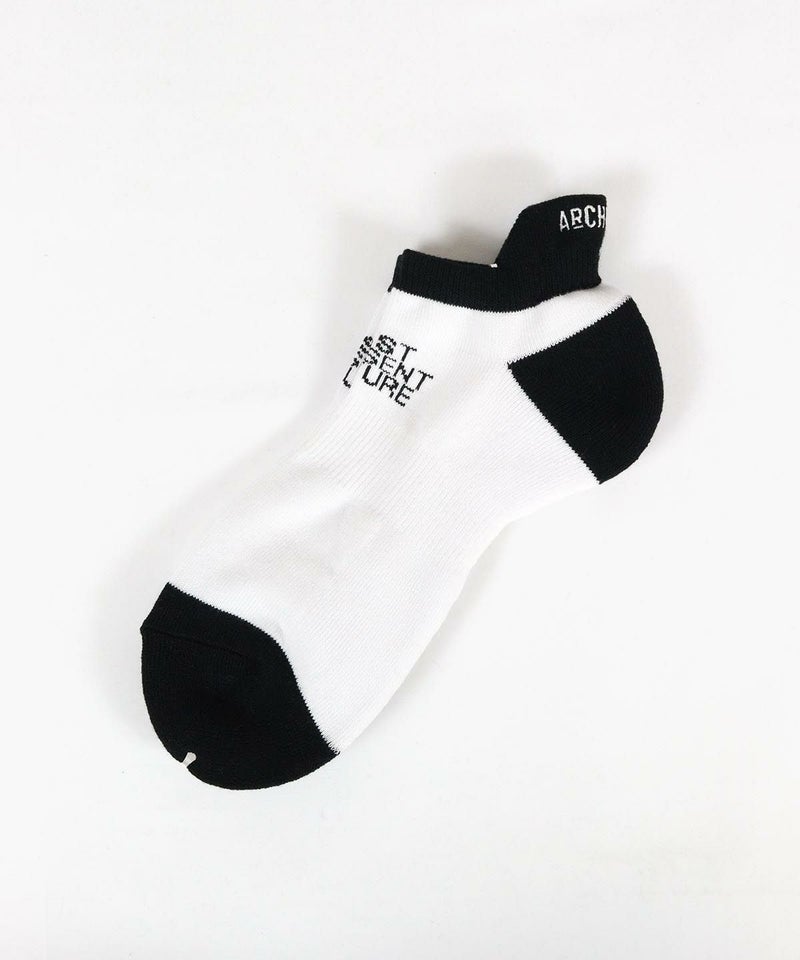 【メンズ】バイカラーくるぶしソックス（ホワイト）