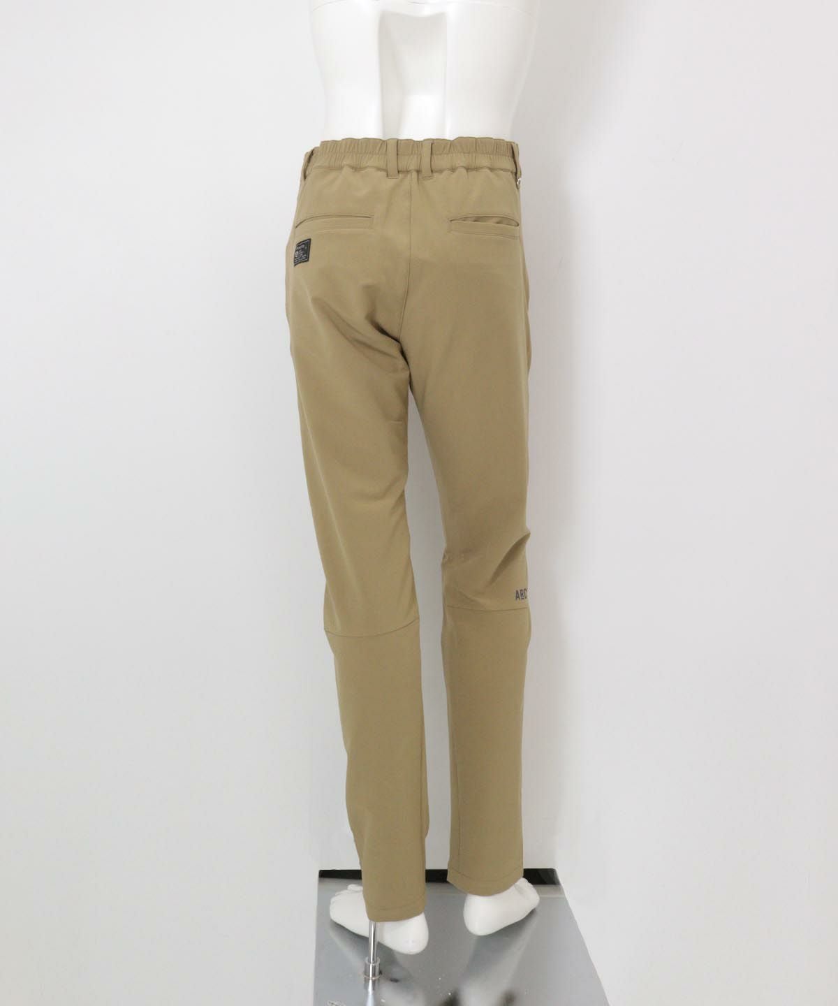 【メンズ】パイピングポケット撥水パンツ後(ベージュ)