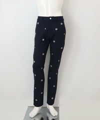 ロゴ刺繍パンツ（ネイビー）