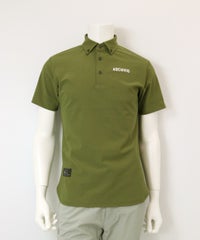 【メンズ】UV速乾刺繍ポロシャツ（カーキ）