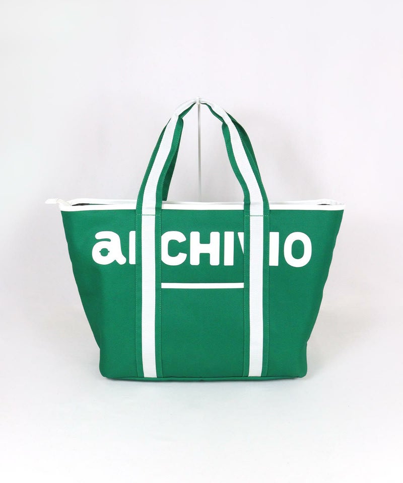 エンブレム風刺繍ボストンバッグ後（グリーン）