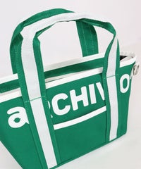 エンブレム風刺繍カートバッグ斜（グリーン）