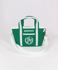 エンブレム風刺繍カートバッグストラップ付（グリーン）