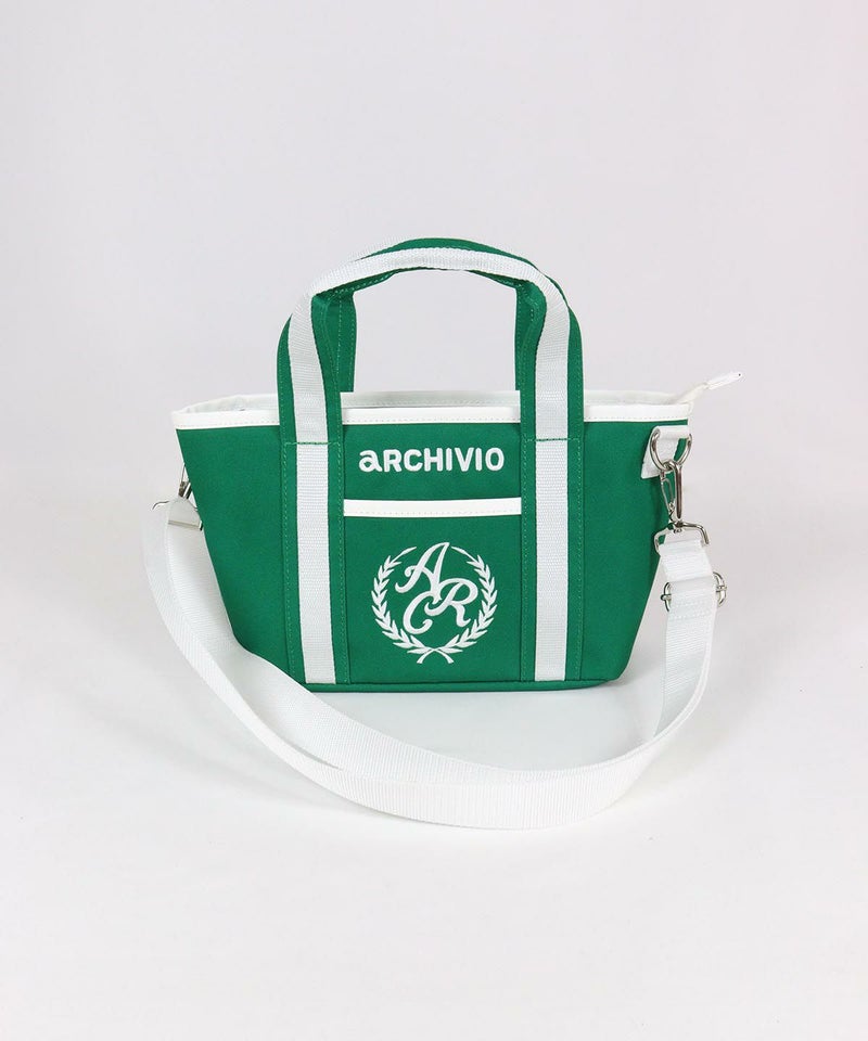 エンブレム風刺繍カートバッグストラップ付（グリーン）