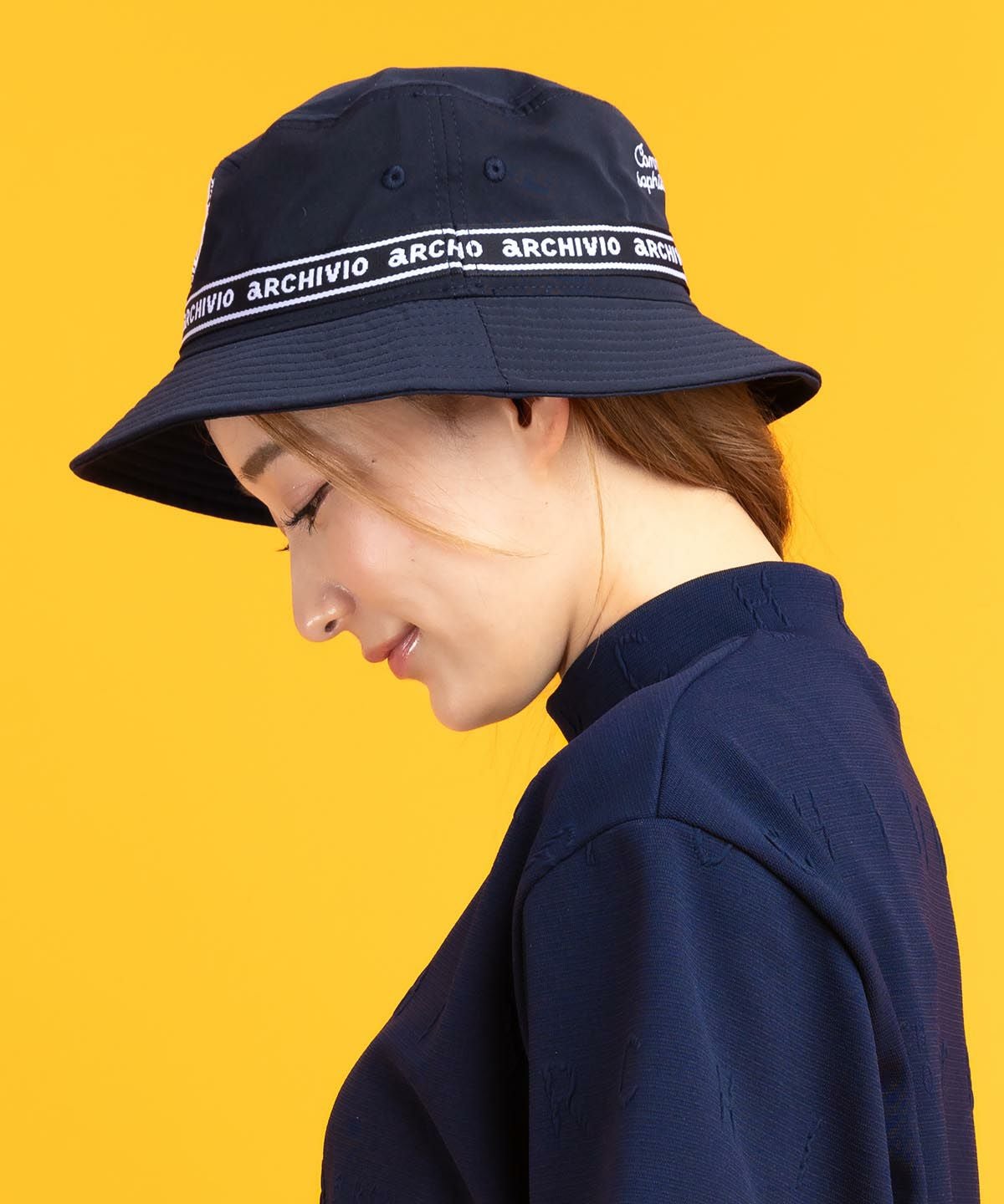 エンブレム風刺繍バケットハット|アルチビオ - ゴルフウェアや婦人服通販