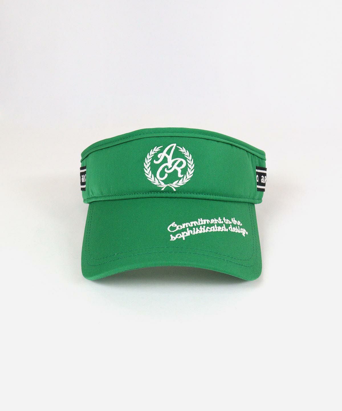 エンブレム風刺繍サンバイザー前（グリーン）