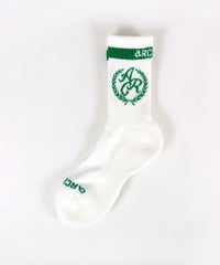 エンブレム風ロゴソックス（ホワイト）