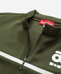 サイドラインワンピース(カーキ)ファスナー部分