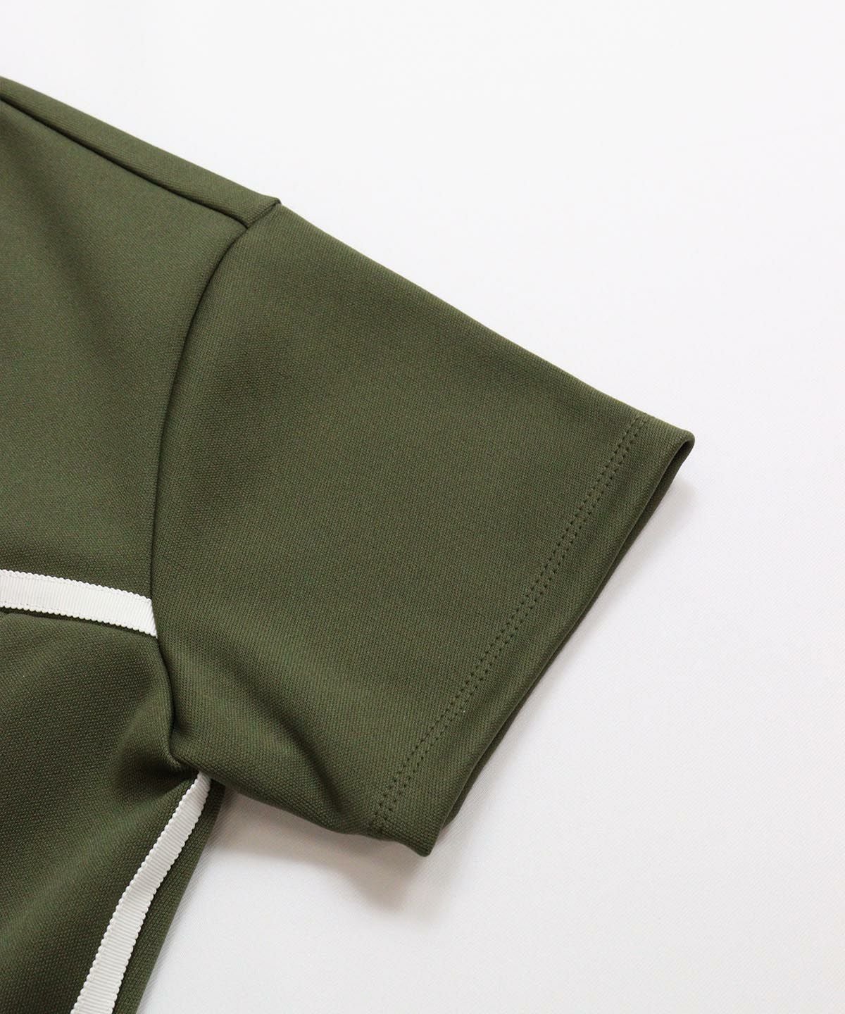 サイドラインワンピース(カーキ)袖