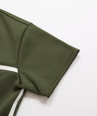 サイドラインワンピース(カーキ)袖