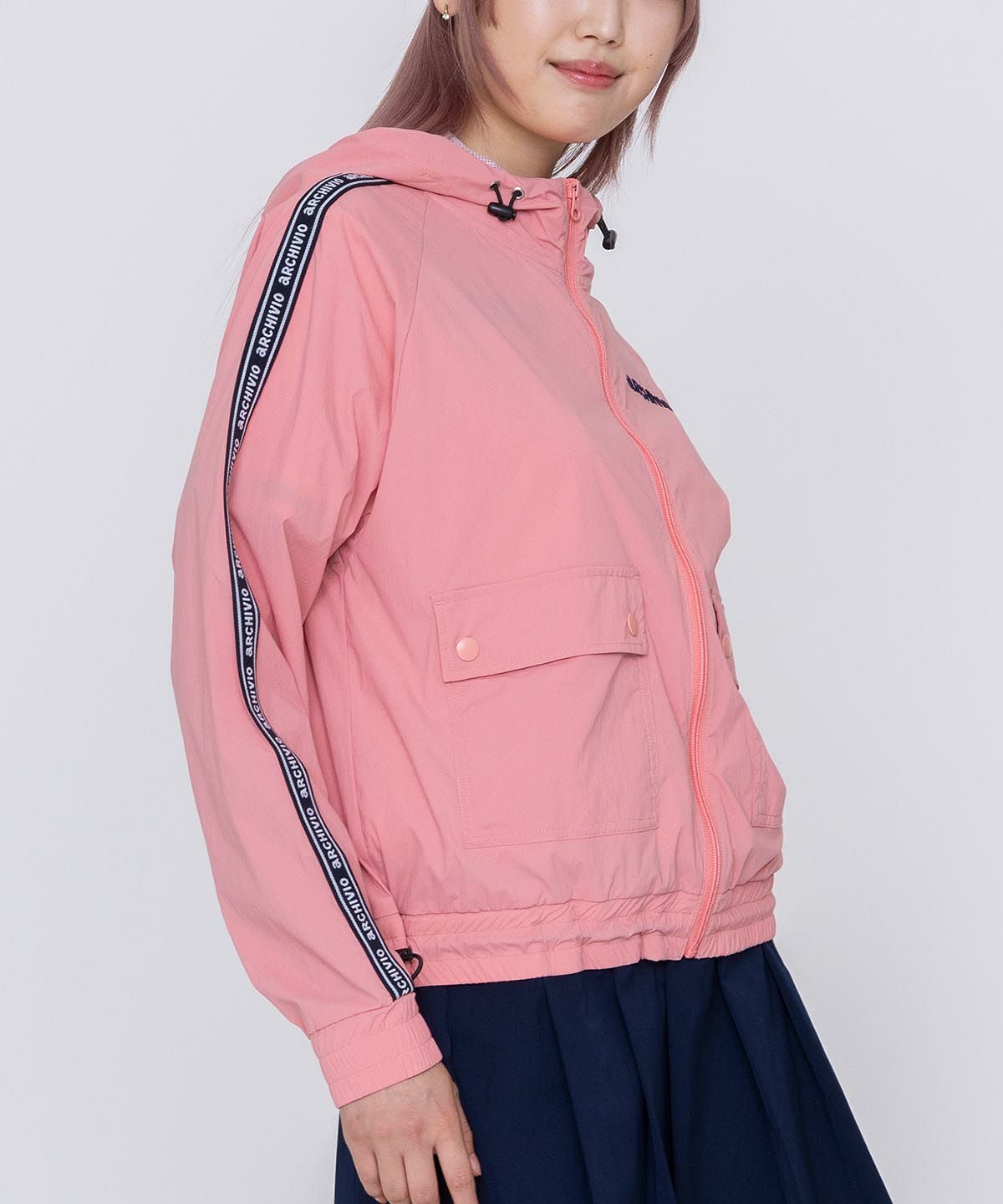 春夏に重宝♪ゴルフアウター⛳️アルチビオ☆可愛いUVブルゾン☆白×ピンク☆新品✨️ UV撥水ナイロンブルゾン|アルチビオ-アウトレット- - ゴルフウェアや