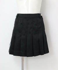 サイドラインプリーツスカート（ブラック）
