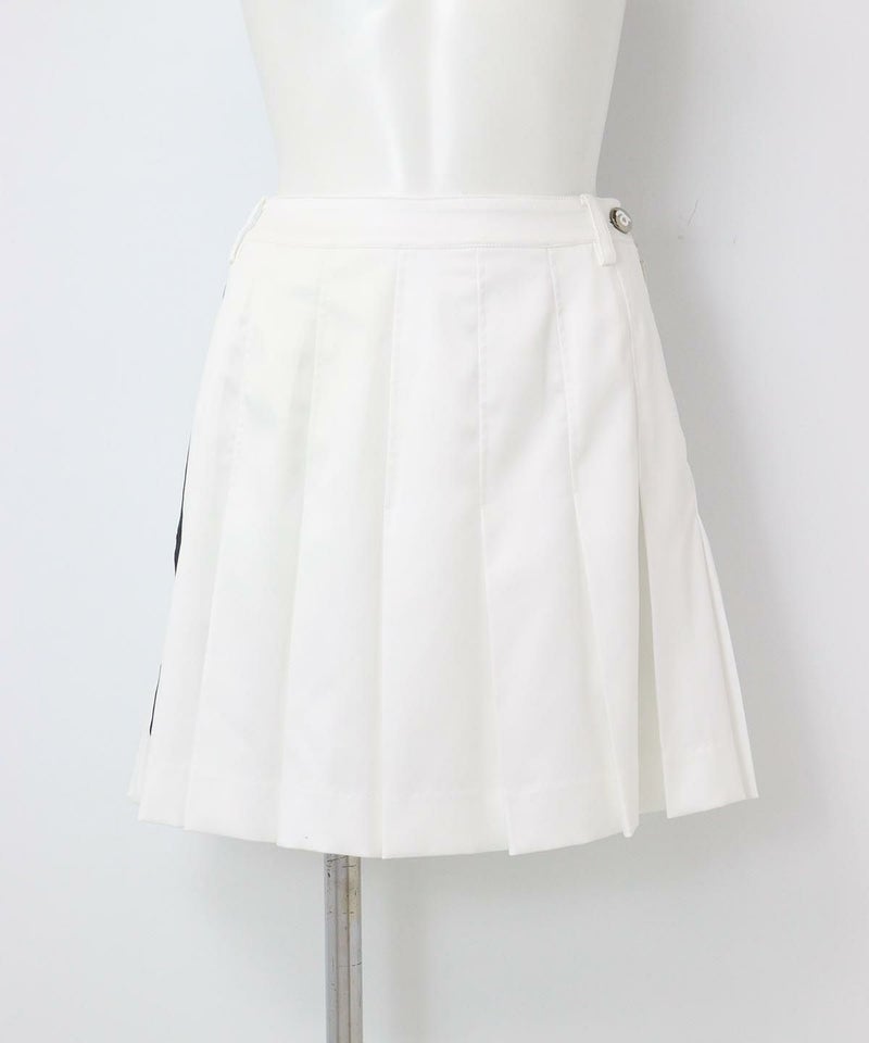 サイドラインプリーツスカート（ホワイト）