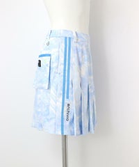 サイドラインプリーツスカート横（ブルー）